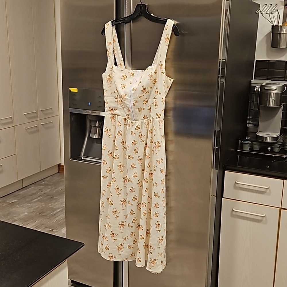 💕REFORMATION💕 Tagliatelle Linen Dress ~ Mildred Floral Print 12 NWT - Picture 11 of 16